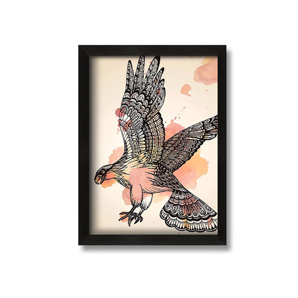 Ophelia & Co. Indian Eagle Picture Frame Painting on Canvas Wayfair